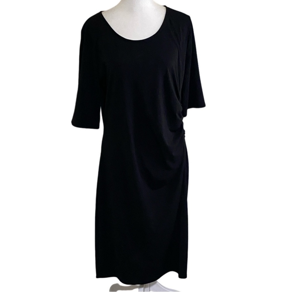 Worthington Elegant Black Dress. Has Stretch. Size LT.